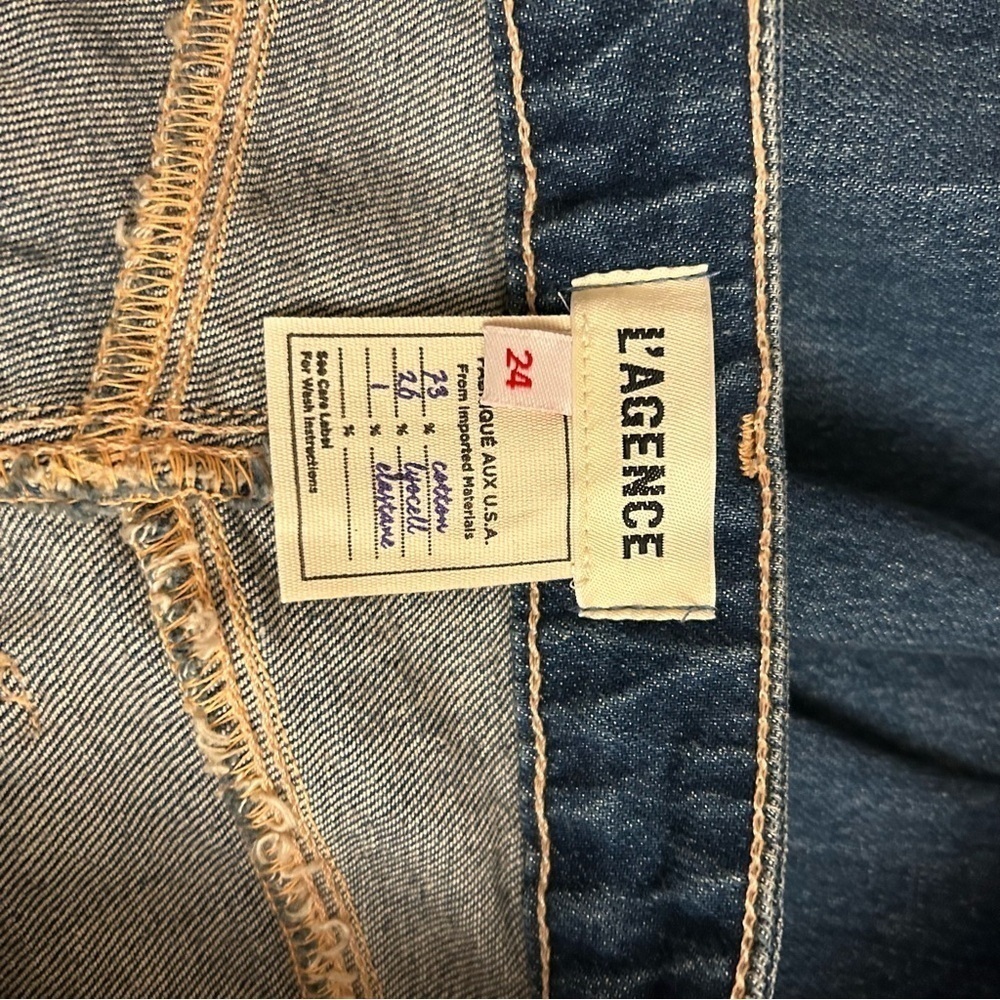 L'AGENCE Mira Crop Micro Bootcut Jeans in Woodbridge Size 24 - Picture 9 of 10